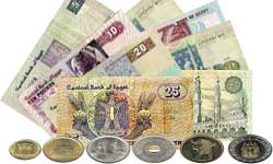 What is the Egyptian pound exchange rate?